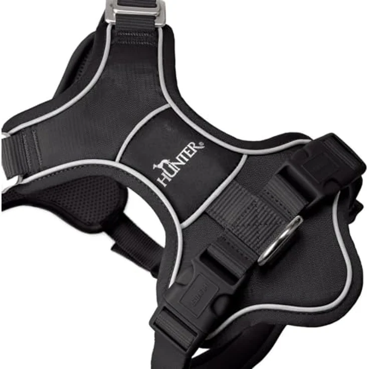 HUNTER Geschirr Divo Up, Größe:S, Farbe:schwarz - Ergonomisches Hundegeschirr mit 5-facher Verstellmöglichkeit und reflektierendem Material – Bild 4