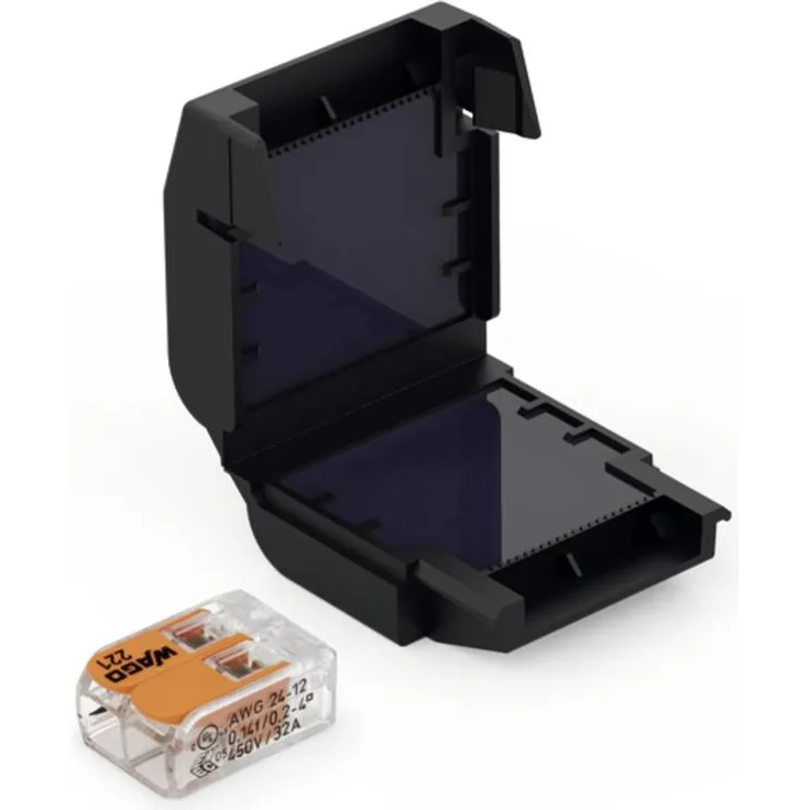 CellPack 407858 EASY-PROTECT/112 Gelbox für Verbindungsklemmen, feuchtigkeitsgeschützt, flexibles Kabel 0.2-4mm², starr 0.2-4mm², Schwarz