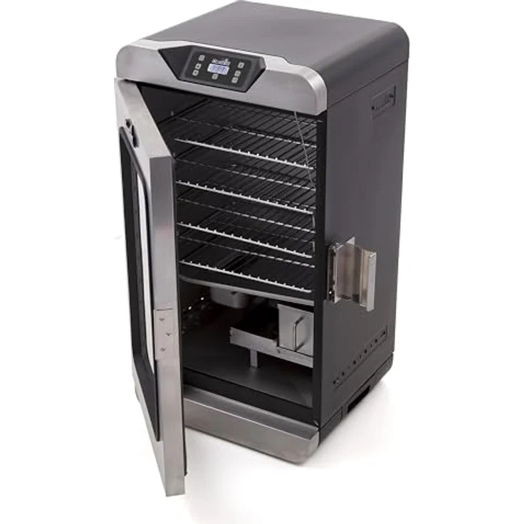 Char-Broil Digital Smoker 2.0, elektrischer Räucherofen mit doppelwandiger Isolierung, Temperaturregelung 37°C bis 135°C, Auto-Abschaltung, 4 verstellbare Roste – Bild 2
