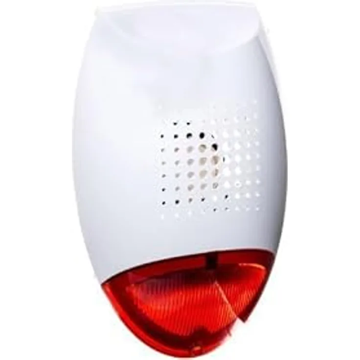 Satel Alarm, kabelgebundene 120 dB Sirene mit Blitzlicht, Grau, Wandmontage, 100 m Reichweite