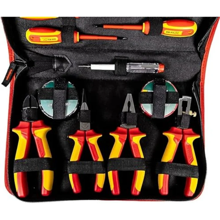 Brüder Mannesmann Werkzeug M11214 VDE Schraubendreher Zangen-Satz, 14-tlg – Bild 2