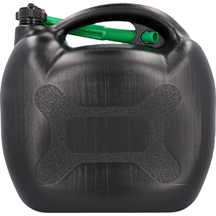 cartrend Benzinkanister, Kraftstoffkanister für Treibstoff aller Art, mit UN Zulassung, inklusive Ausgießer 20L Kunststoff schwarz, 11265 – Bild 5