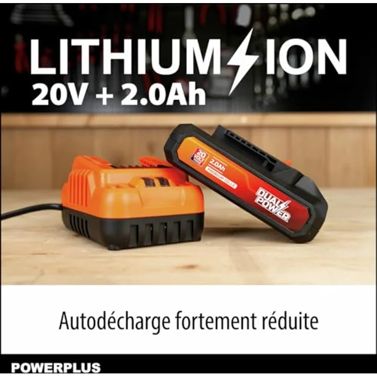 VARO Wiederaufladbare Lithiumbatterie Powerplus 2 Ah, Li-Ion Akku in Orange für Werkzeug – Bild 3