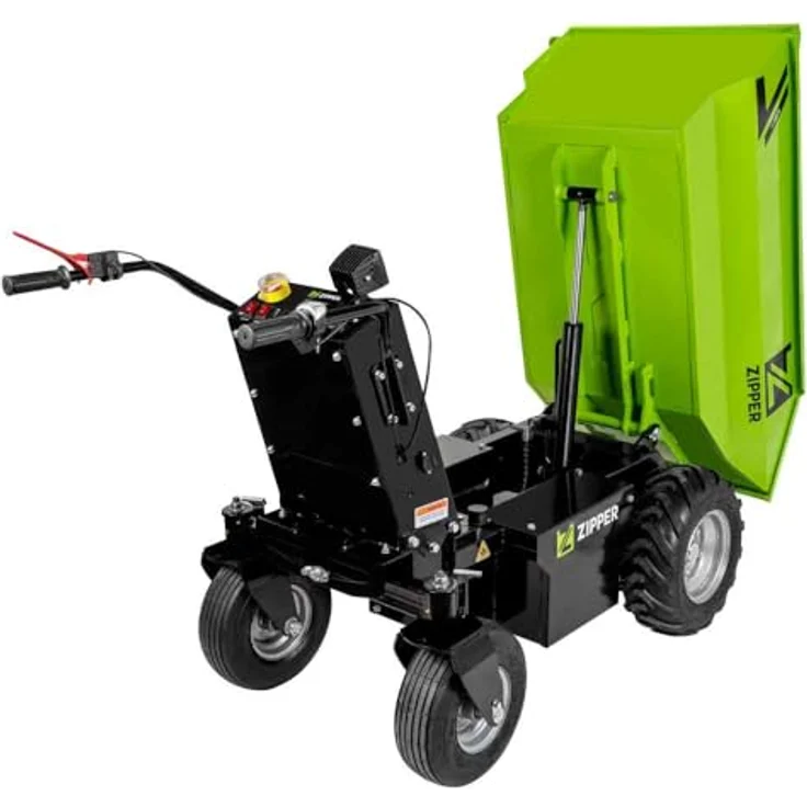 Zipper Raddumper ZI-ED500, elektrischer Kippdumper mit 48 V Akku, 32 Ah, 8 h Akkulaufzeit, ideal für Indoor-Transport – Bild 4