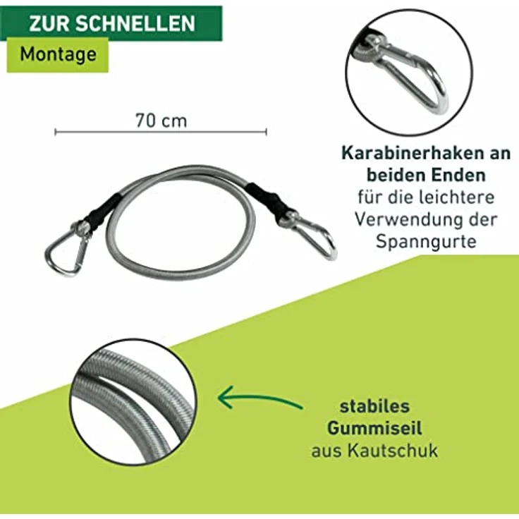 Windhager Expanderseil 4 Expander und 8 Karabiner Länge 70 cm , VE: 8 – Bild 3