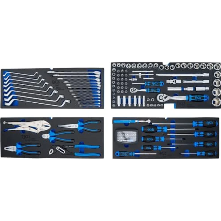 BGS Werkzzeugkiste gefüllt Werkzeugkoffer Zangenset Steckschlüsselset 143-tlg. – Bild 5