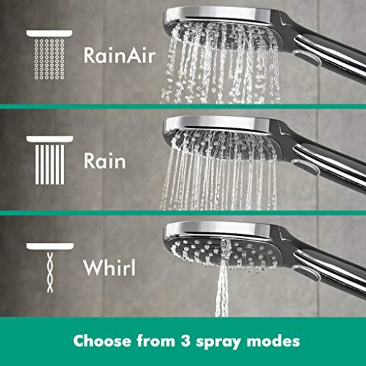 hansgrohe Duschkopf Raindance Select (Regendusche, 3 Strahlarten), chrom, Duschkopf 120 mm – Bild 5