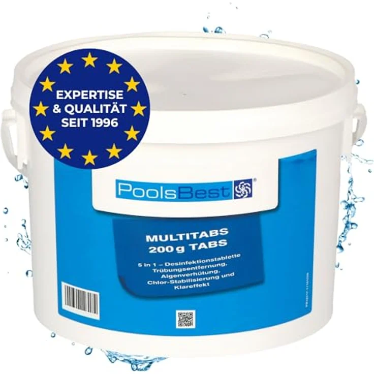 3 kg - PoolsBest® Chlor Multitabs 5 in 1 Pool-Desinfektionsmittel, 200 g Tabs – Bild 2