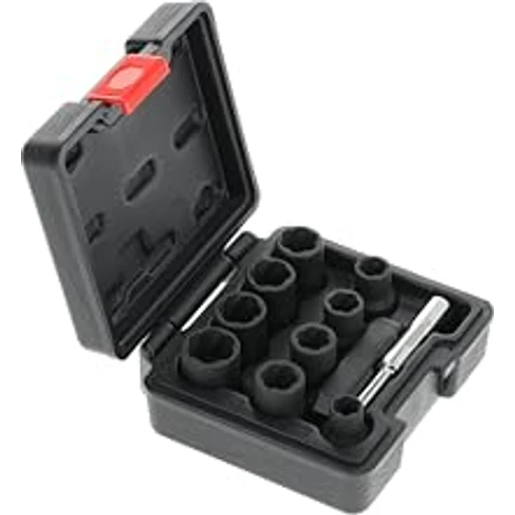 Gedore Bit- und Steckschlüsselset red, 10-teilig Ausdreher-Satz 1/2", Crom-Molybdän-Stahl, mit Kunststoffkoffer – Bild 5