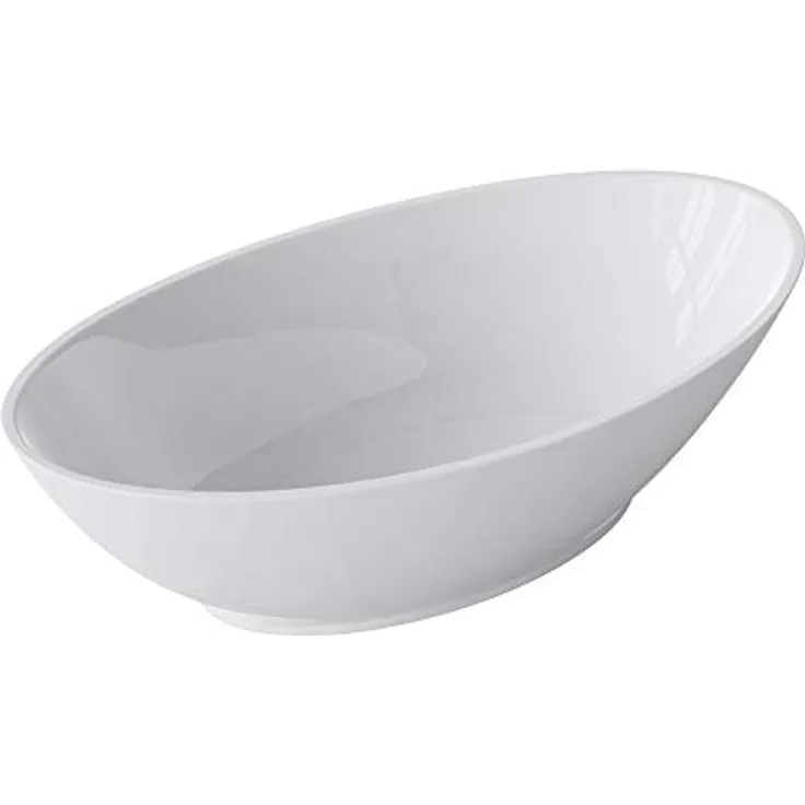 doporro Aufsatzwaschbecken Colossum807, BTH: 62,5x34,5x17,5 cm Design Waschbecken aus Gussmarmor, weiß (Hochglanz), Waschbecken