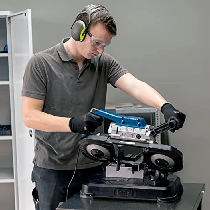 Scheppach MBS1200 Metallbandsäge Metallsäge Bandsäge | 1100W Leistung | Schnitthöhe bis 127mm & Rohrschnitt bis Ø80mm | abnehmbarer Arbeitstisch | LED-Licht | Vario-Speed 0,7-2,4 m/s – Bild 4