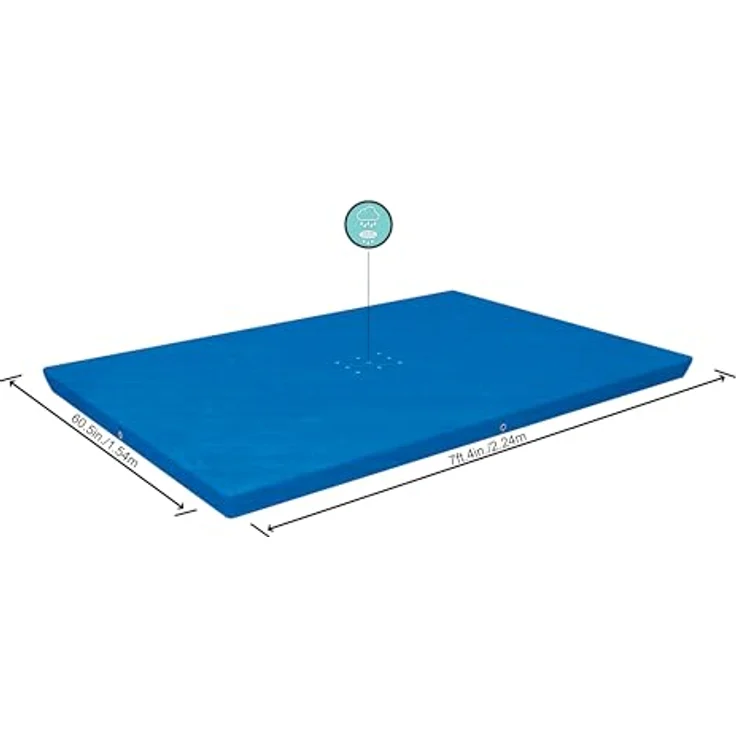 Bestway PE-Abdeckplane 224 x 154 cm, blau, eckig – Bild 2