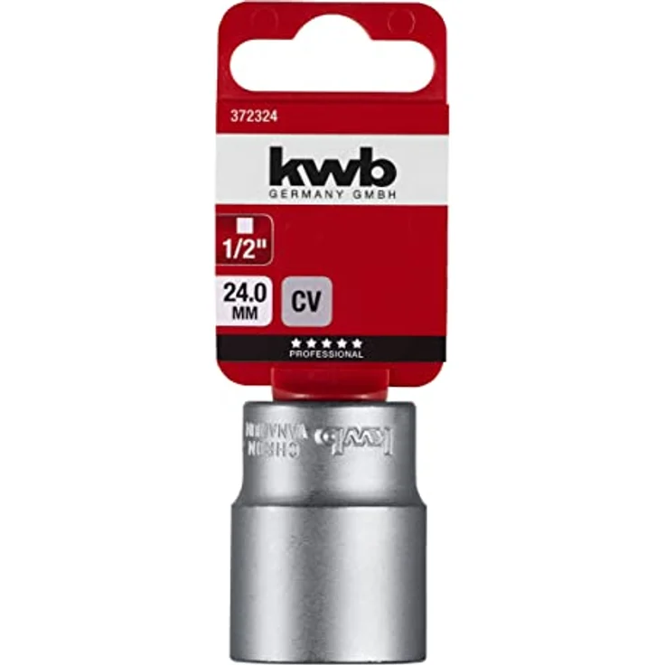 kwb Bit- und Steckschlüsselset PROFI, 1/2″ Steckschlüssel Einsätze aus CV-Stahl, matt verchromt, Wellenprofil für bessere Kraftübertragung – Bild 2