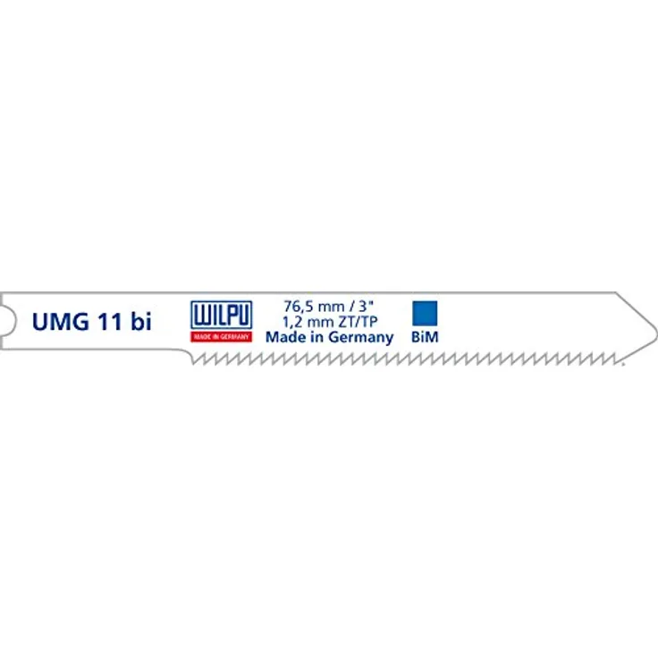WILPU Stichsägeblatt UMG 11 BI mit Universalschaft- - U-Schaft, 5 Stück