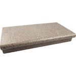 Ammonit Keramik Florentinerschenkel Spaltplatte 24 x 13 x 4 cm schiefergrau-bunt