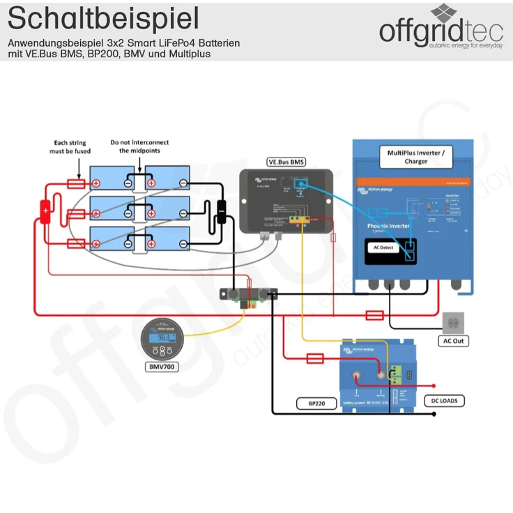 Victron LiFePO4 12,8/100 Smart Akkue 12,8V 100Ah 1280Wh – Bild 4
