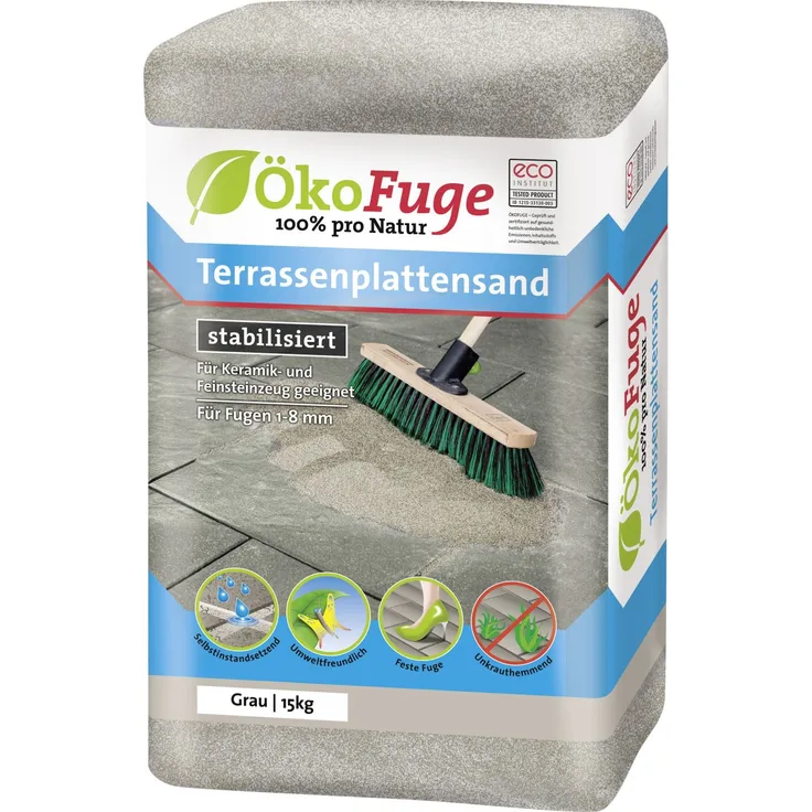 ÖkoFuge Terrassenplattensand grau 15 kg