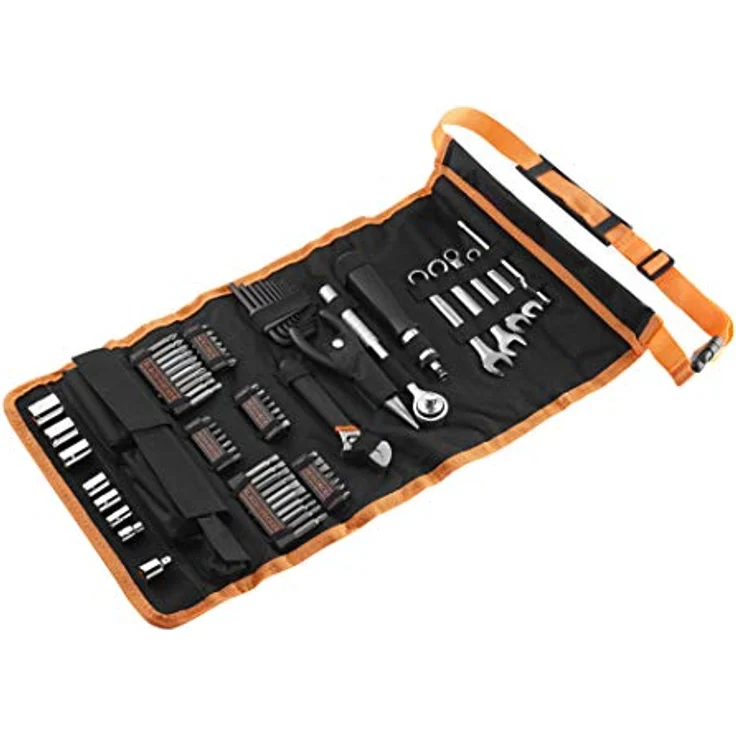 Black+Decker 76-teilig Handliche Roll-Tasche (mit Autowerkzeug-Zubehör) A7063 – Bild 2