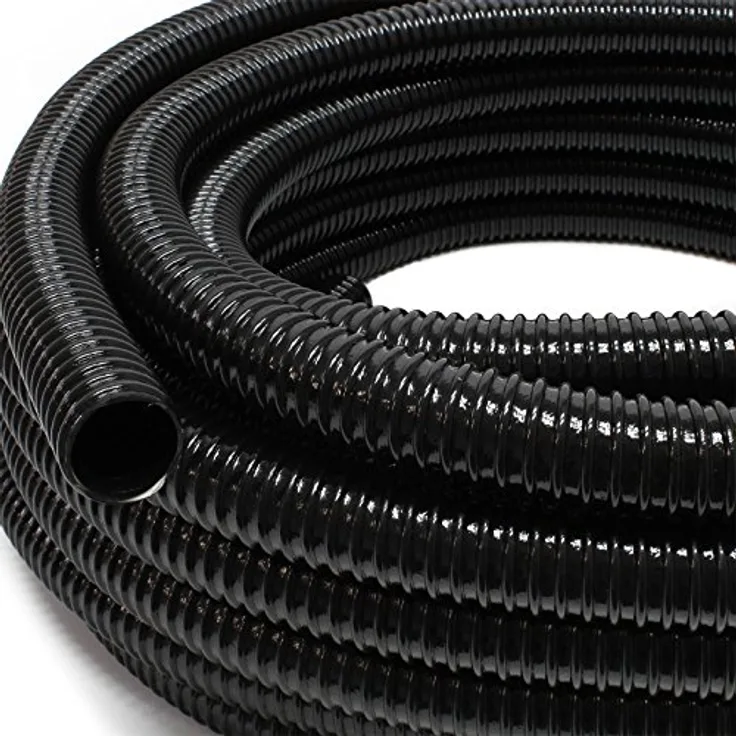 WilTec 25m Förderschlauch 25mm (1) sehr flexibel - schwarz - Made in Europe