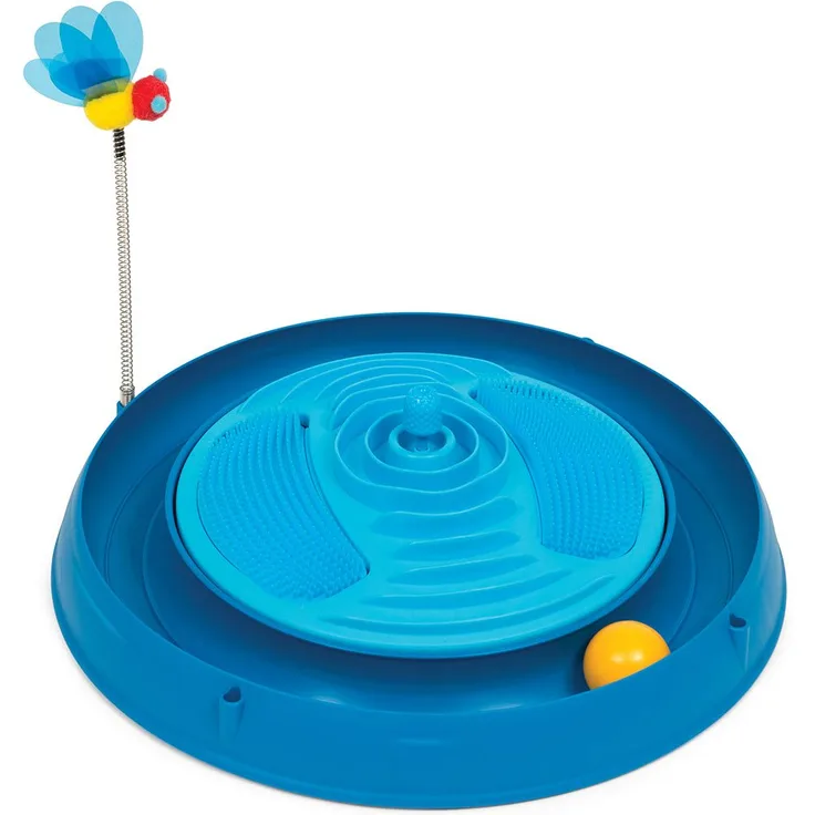 Catit Play 3in1 Circuit Ball Spielzeug mit Katzenminze-Massagebürsten