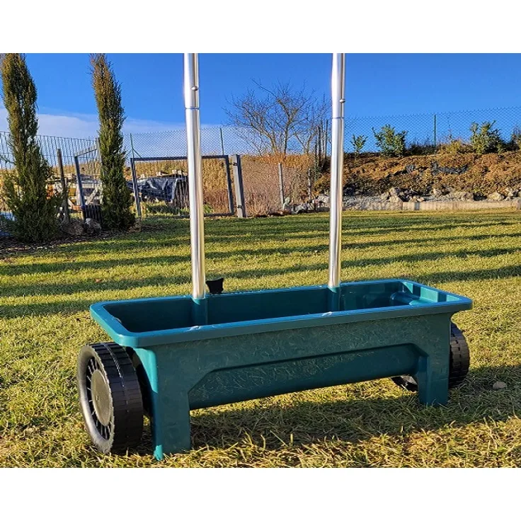 13L Streuwagen Handstreuwagen Alu Salzstreuer Handwagen Saat Dünger Salz Wagen