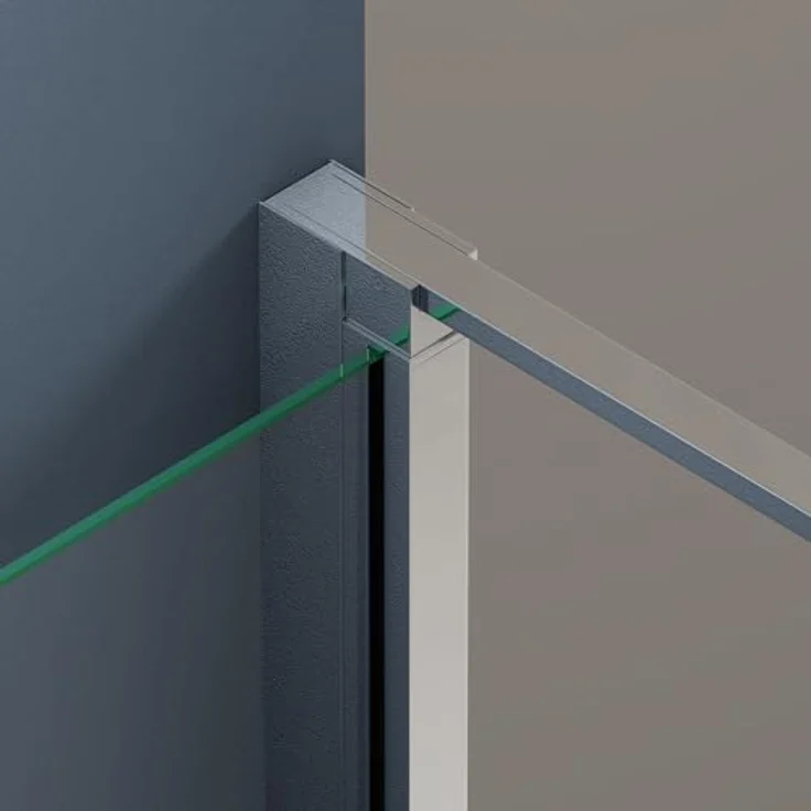 doporro Dusch-Drehtür Nischentür Teramo36K Klarglas 80x195 cm NANO-Beschichtung ESG-Sicherheitsglas – Bild 4