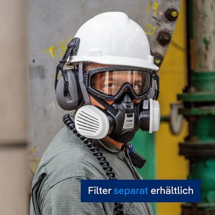 Dräger X-plore 3500 Halbmaske , Gr. L , Mehrweg Atemschutz-Maske für den Einsatz mit wechselbaren Bajonettfiltern – Bild 7