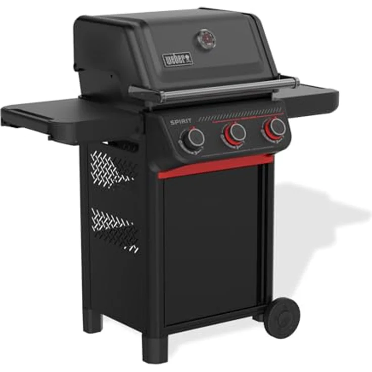 Weber Spirit E-325 Stealth Edition Gasgrill, 3-Brenner mit Sear Zone und klappbaren Seitentischen, schwarz – Bild 3