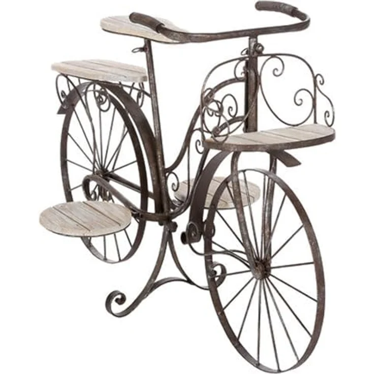 Atmosphera Blumenständer aus Metall FAHRRAD, 59 cm – Bild 2