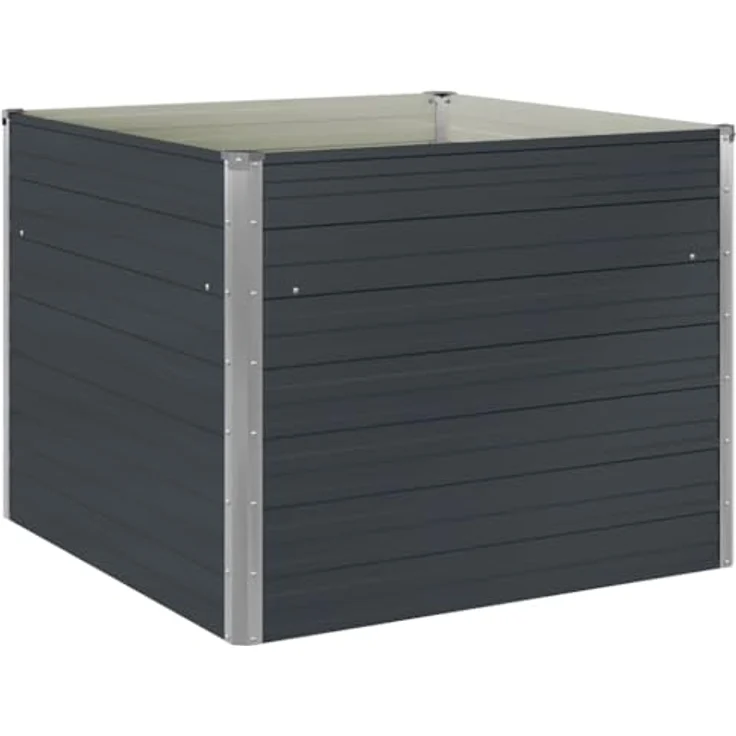 vidaXL Hochbeet Anthrazit 100 x 100 x 77 cm Verzinkter Stahl – Bild 9
