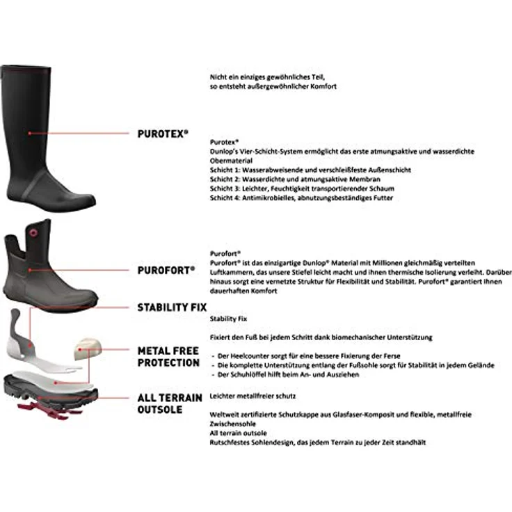 Magni Dunlop Snugboot WorkPro S5, Sicherheitsschuhe in Schwarz, Größe 47, wasserdicht und rutschfest – Bild 6