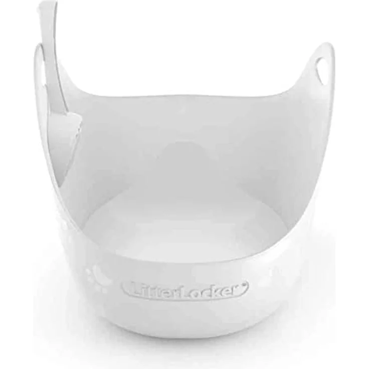 LitterLocker LitterBox White, Katzentoilette weiß, elegantes und praktisches Design, einfache Entleerung, inkl. Schaufel – Bild 3