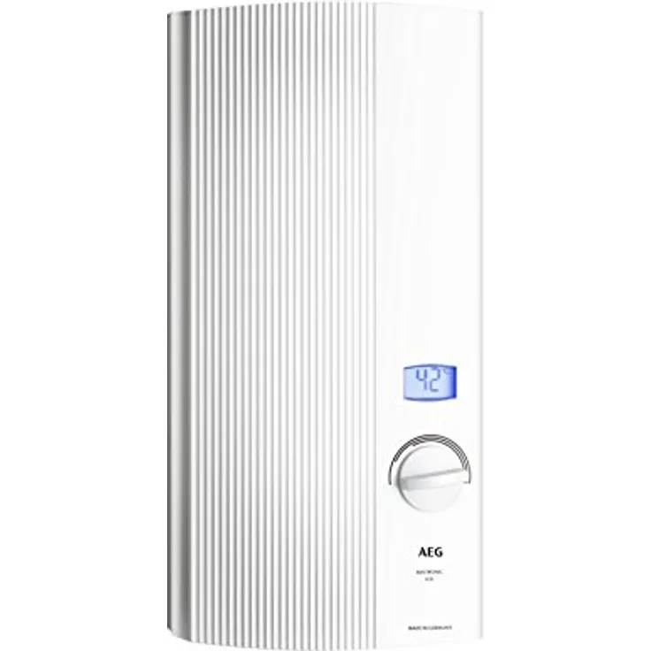 AEG Durchlauferhitzer DDLE LCD 18/21/24 kW, elektronisch regulierbar mit gradgenauer Temperaturwahl und LC-Display, 400V, VDE geprüft