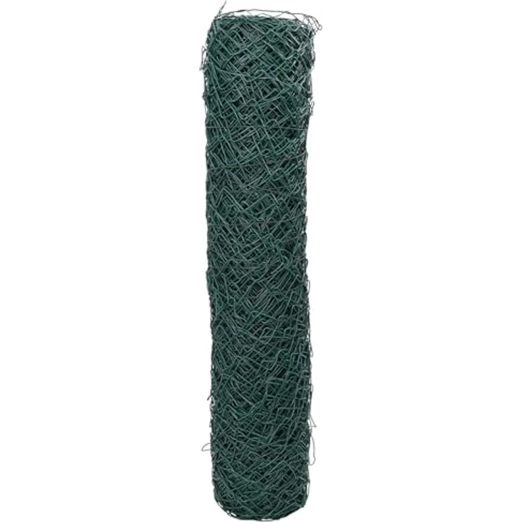 vidaXL Beetumrandung Maschendrahtzaun, 2 x 10 m, grüner Stahlzaun mit rautenförmigem Maschendesign, wetterfest und einfach zu montieren – Bild 8