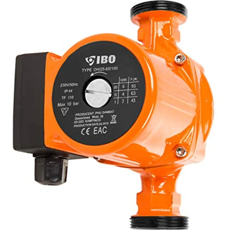 IBO OHI 25-60/180, Hauswasserpumpe mit 3-stufigem Geschwindigkeitsregler, Energieeffizienz 46-93 W, leiser Betrieb – Bild 2