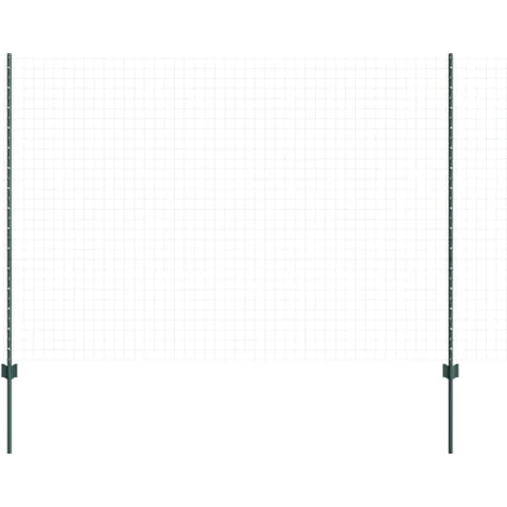 vidaXL Zaunpfosten U-Kanal Grün, 10er Set Metallzaunpfosten 150 cm für Außenbereich – Bild 3