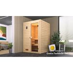 weka Sauna Valida 1, BxTxH: 139 x 139 x 203,5 cm, 38 mm, (Set) 4,5 kW-Ofen mit digitaler Steuerung, naturbelassenes Fichtenholz