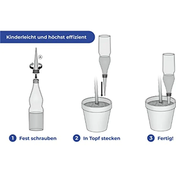 Bewässerungs-Spikes, Bewässerungshilfe, Wasserspender 6 Stück – Bild 6