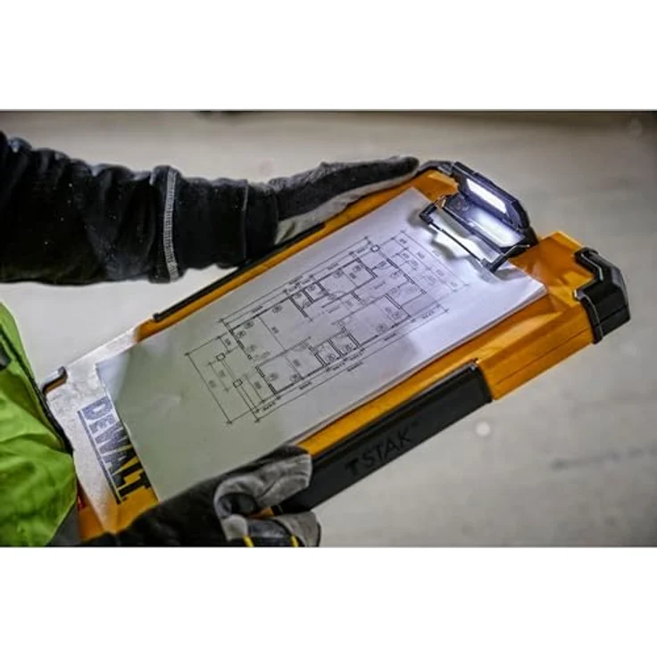 DeWalt T-Stak Clipboard DWST82732-1 - Praktische Aufbewahrung mit 180° LED-Licht, Gummierte Ecken – Bild 8