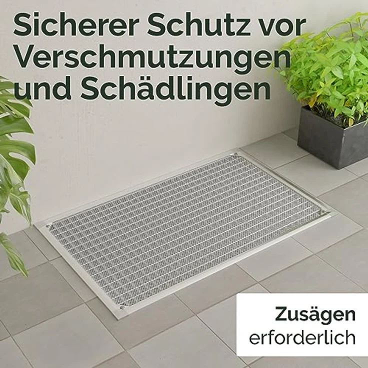 Nematek Lichtschachtabdeckung Light - hochwertige Kellerschachtabdeckung in 60 x 115 cm - Lichtschachtabdeckung Edelstahl - effektiv gegen Schmutz & Insekten – Bild 3