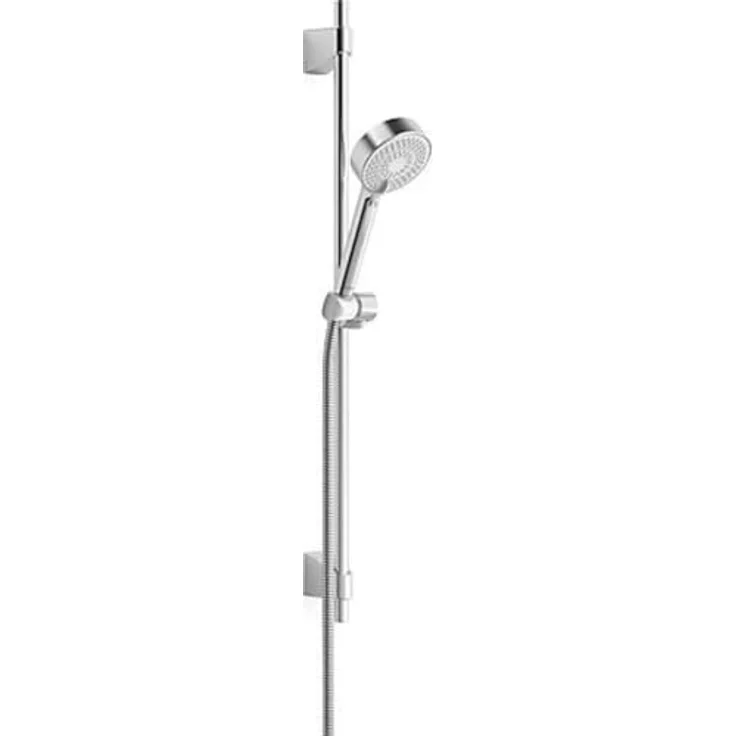 HANSA Stangenbrause-Set Hansabasicjet, 3 Strahlart(en), Wandstangen 650 mm 3-strahlig Brausekopf Ø 95 mm – Bild 2