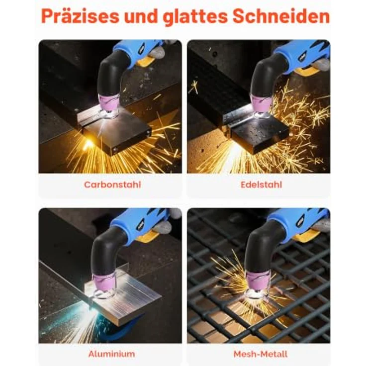 VEVOR Plasmaschneider 50 A, berührungslose Pilotlichtbogen-Technologie, Digitalanzeige, IGBT-Wechselrichter, 2T/4T-Funktion, einstellbare PA/PT-Zeit für Heimwerkstätten und Reparaturen – Bild 3