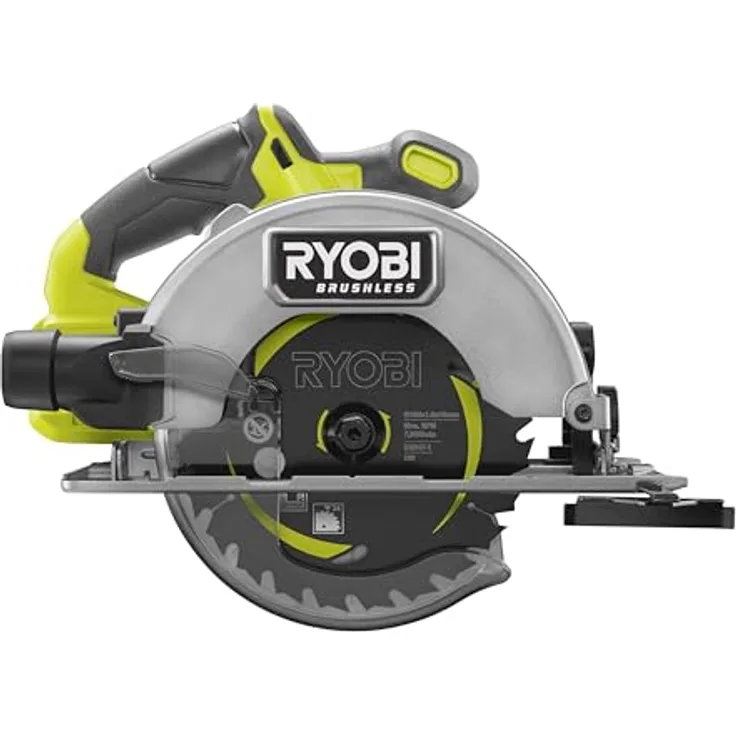 RYOBI 18 V ONE+ Brushless Akku-Handkreissäge RCS18BL-0, 184 mm Sägeblatt, werkzeuglose Einstellungen