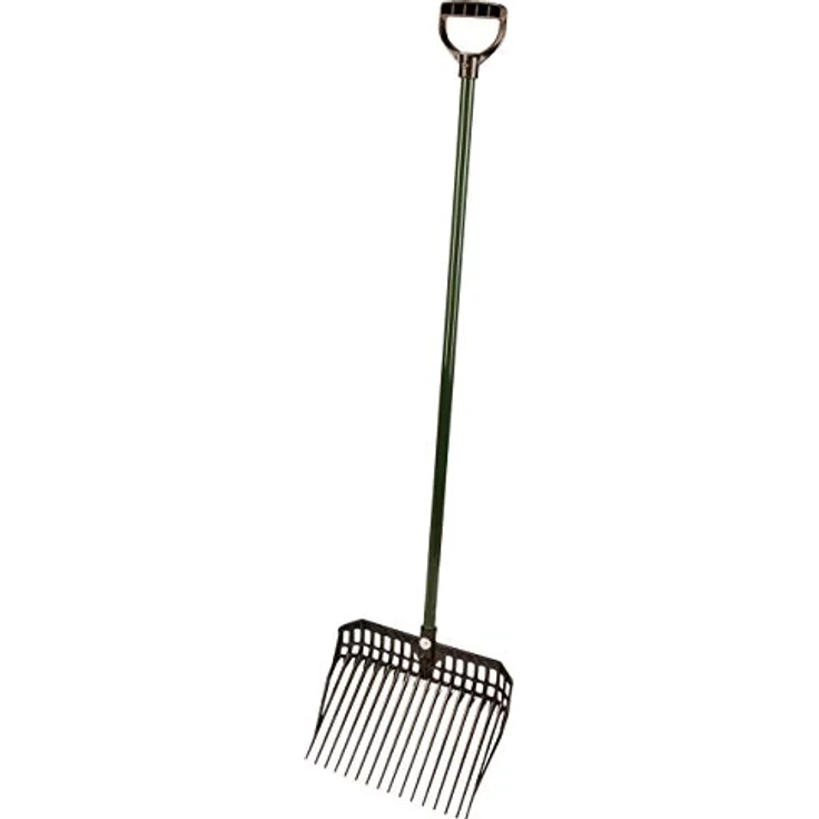 Pferdedunggabel 38x30cm Kunststoff Metallstiel Dunggabel Forke Mistgabel Gabel – Bild 2