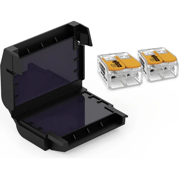 CellPack 410358 EASY-PROTECT/522 Gelbox für WAGO COMPACT-Verbindungsklemmen, feuchtigkeitsgeschützt, flexible Querschnitte von 0.5-6mm², schwarz – Bild 1