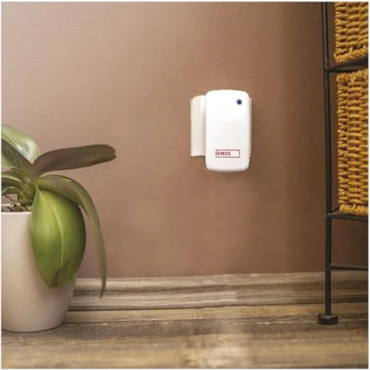 EMOS P5750 Batterielose Türklingel, Funkklingel Set mit 150 m Reichweite und 10 Melodien, 5 Stufen Lautstärke bis 110 dB, Rot/Weiß – Bild 2
