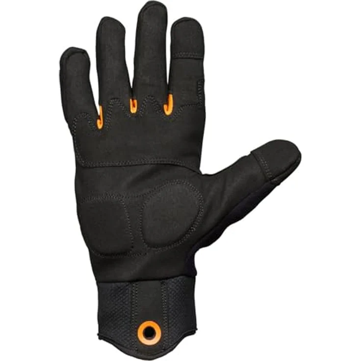 Fiskars Axt- und Werkzeughandschuhe, Touchscreen-kompatibel, Kunstleder/Netzgewebe, Größe 10, Schwarz/Orange – Bild 1