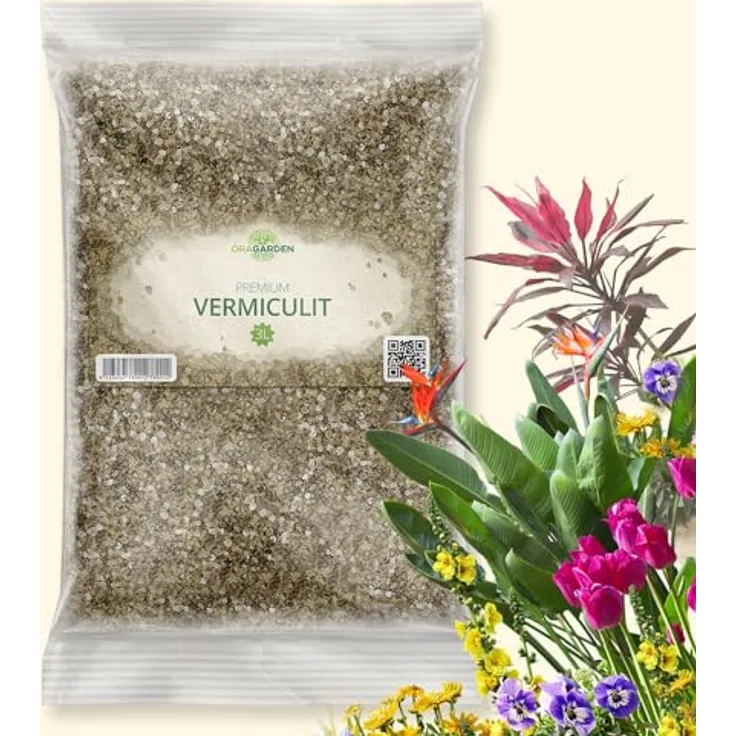 OraGarden Premium Vermiculit für Aussaat Gartenbau Kübelpflanzen Körnung: 0-5 mm (3L)