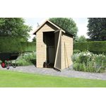 décor et jardin Gartenhaus 'Ambeal', Fichtenholz naturbelassen, 149 x 182 cm, mit Dacheindeckung und einfachem Aufbau