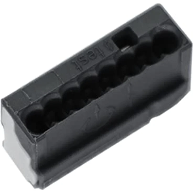 WAGO 243-208 Verbindungsklemme, Push-in Technologie, dunkelgrau, 50 Stück, für eindrähtige Leiter bis Ø 0,8 mm – Bild 2